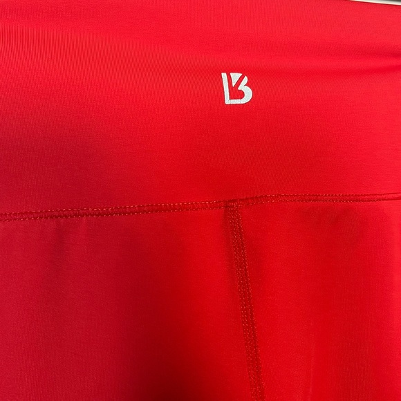 BuffBunny | Red Cross My Heart Leggings Mesh Panel Criss Cross Size Medium - Picture 7 of 8